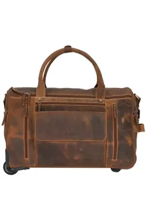 Greenburry Reisetasche Vintage, Leder braun