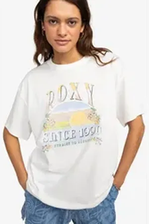 Roxy Print-Shirt Dreamers - T-Shirt mit übergroßem Loose Fit für Frauen weiß XS