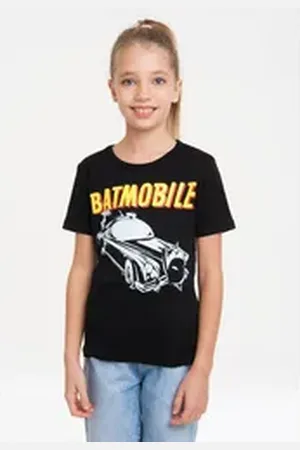 LOGOSHIRT T-Shirt Batman - Batmobile mit coolem Frontprint schwarz 92/98