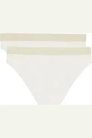 Marc O’ Polo Slip Iconic Rib woven (Packung, 2-St) mit feingeripptem, elastischem Bund weiß XS