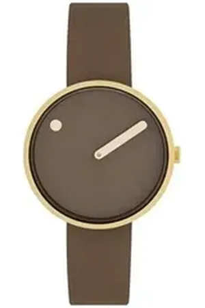 Picto Quarzuhr 34001-4614G, Lederarmband braun