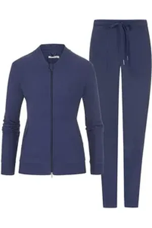 Mey Loungeanzug (Set, 2 tlg) bequeme Passform, Reißverschluß blau L