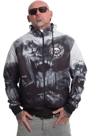 Yakuza Windbreaker Horror Allover schwarz 4XL