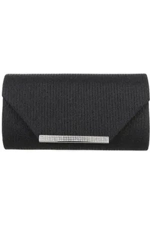 Ital-Design Schultertasche Kleine, Damentasche clutch schultertasche mit strass in Schwarz schwarz