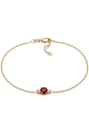 Haze & Glory Armband Rubin Topas Edelstein 375er Gelbgold goldfarben