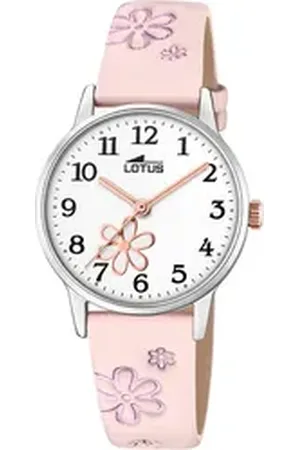 Lotus Chronograph Kinderuhr Leder rosa Classic, (Chronograph), Kinder Armbanduhr rund, klein (ca. 30mm), Edelstahl rosa