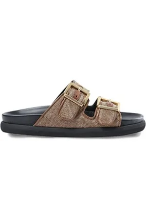 Mos Mosh Pantolette SEATTLE aus Canvas Sandalette braun 39 EU
