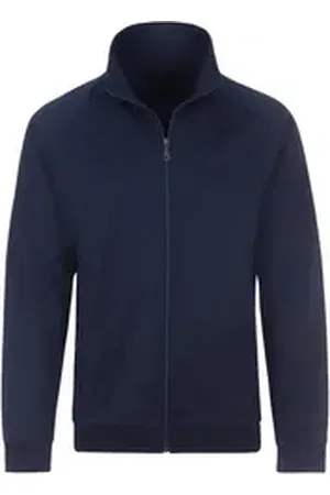 Trigema Sweatjacke Raglanjacke aus Sweat-Qualität (1-tlg) blau M