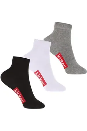 Kickers Füßlinge Kinder kurze Sport Fan Socken für Jungen und Mädchen grau|schwarz 27-30