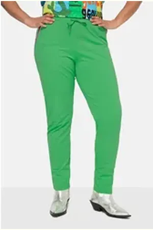 Angel of Style Angel of Style Schlupfhose 7/8-Jogginghose Elastikbund Taschen mit Zierband grün 56