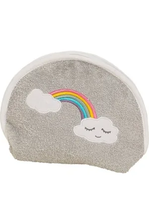 Smithy Kulturbeutel Wolkenweich Regenbogen Frottee (1-tlg) grau