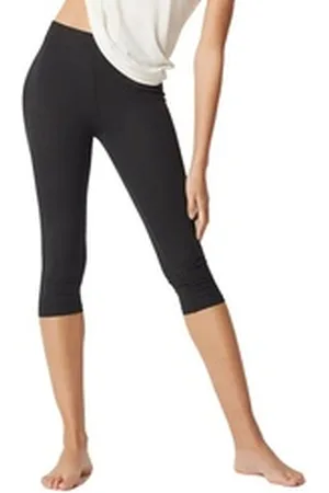 Skiny Loungehose Damen Leggings 3/4 Night In Mix & Match (Stück, 1-tlg) - schwarz 42
