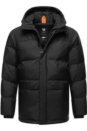 Ragwear Steppjacke Mikkesh Sportliche Herren Winterjacke mit Kapuze schwarz S (48)