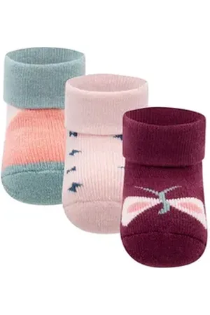 Ewers Socken Newborn Socken 3er Pack Schmetterling (3-Paar) braun