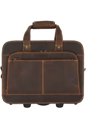 Greenburry Business-Trolley Vintage, 2 Rollen, Leder braun
