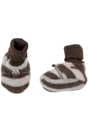 Joha Babystiefel aus Wollfleece Merinowolle braun 68/74