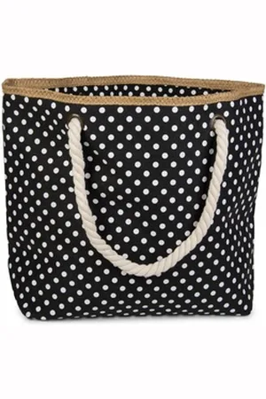 styleBREAKER Strandtasche Strandtasche mit Punkte Muster (1-tlg) schwarz