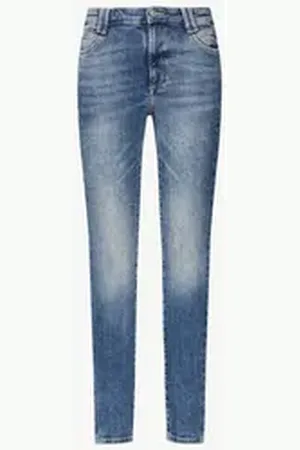 QS by s.Oliver 5-Pocket-Jeans Jeans Izabell / Skinny Fit / Mid Rise / Skinny Leg Seitennaht blau 42/30