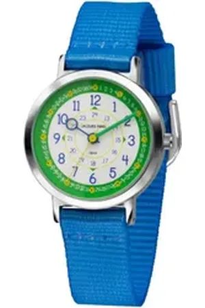 JACQUES FAREL Quarzuhr Happy Learning, Lernuhr, KOP 03, Armbanduhr, Kinderuhr, Lernuhr, Geschenkidee, Schulanfang, Geburtstag blau