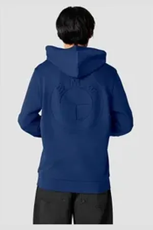 BMW Hoodie mit farbgleichem Logo auf der Rückseite blau XS