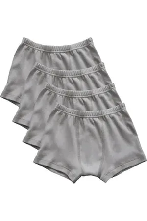 Hermko Boxer 2900 4er Pack Jungen Pants - reine Bio-Baumwolle grau 164
