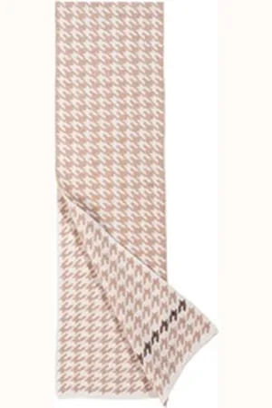 Cinque Strickschal ALENA, Hahnentritt-Muster beige