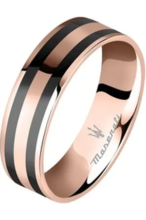 Maserati Fingerring Herren-Herrenring Edelstahl, Keramik rosa|schwarz 63