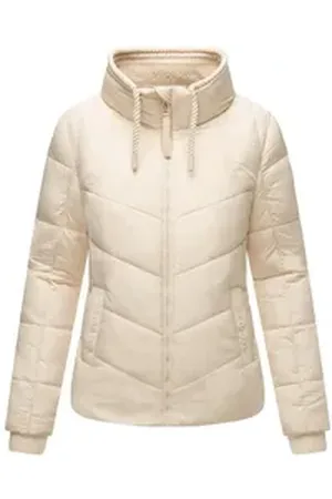 Navahoo Steppjacke Liebesfee 14 gesteppte Damen Übergangsjacke mit wattiertem Stehkragen weiß M (38)