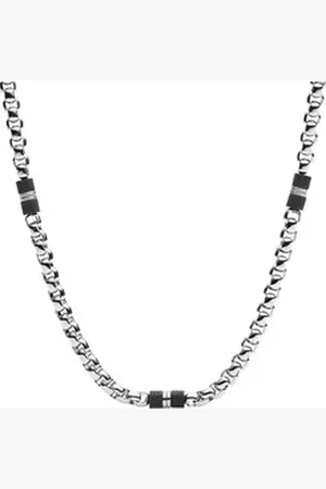 Fossil Collier Herren-Kette Edelstahl silberfarben