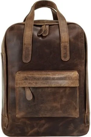 Bagan Laptoprucksack, echt Leder braun
