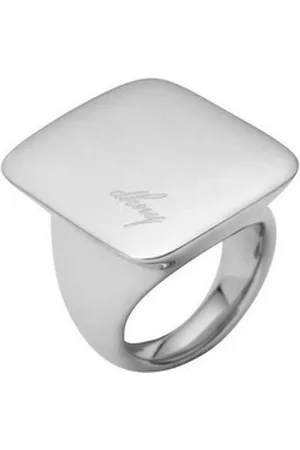 DKNY Fingerring Damen, aus Edelstahl, Silber, Gr. 56 (17,8mm) silberfarben