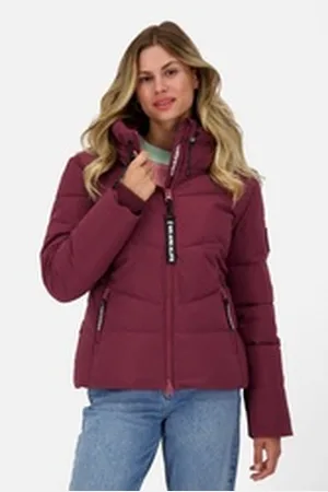 alife kickin Winterjacke Michaela Steppjacke, Winterjacke mit Kapuze rot 34