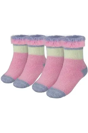 Black Snake Thermosocken Flauschige Kinder Kuschelsocken mit TOG-Wert 2.3 (2-Paar) lila|rosa OneSize 5-8 Jahre