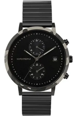 Watchpeople Multifunktionsuhr Cosmo Camouflage Flex WP 051-04, flach, Datumsanzeige, Dual-Time, easy release Band