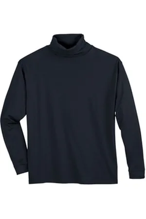 Adamo Print-Shirt Langarm-Rolli große Größen navy blau 4XL