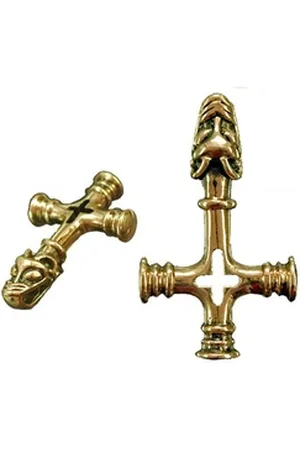 HOPLO Kreuzanhänger Isländischer Wolfskreuz Bronze Anhänger Schmuck - Kreuze - 50x30mm