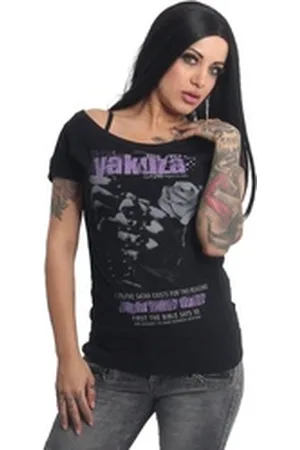 Yakuza Rundhalsshirt Believe mit elastischem Saum schwarz XS