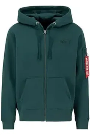 Alpha Industries Hoodie Men - Hoodies Back Print Zip Hoodie grün 2 XL