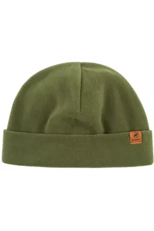 Mammut Beanie Fleece Beanie mit Logo-Patch auf Vorderseite grün