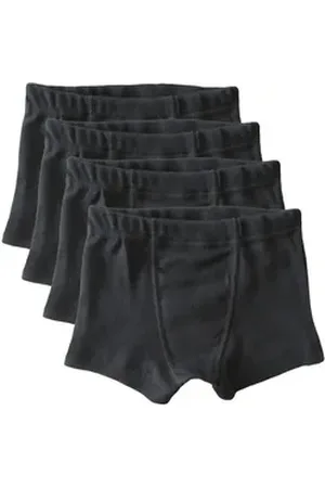Hermko Boxer 2900 4er Pack Jungen Pants - reine Bio-Baumwolle schwarz 152