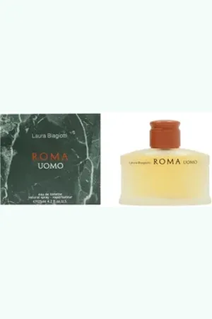Laura Biagiotti Eau de Toilette Roma Uomo, mit einer holzig-orientalischen Duftnote gelb
