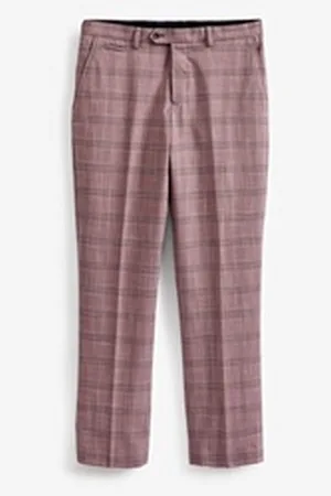 Next Anzughose Karierter Anzug im Tailored Fit: Hose (1-tlg) rosa 34