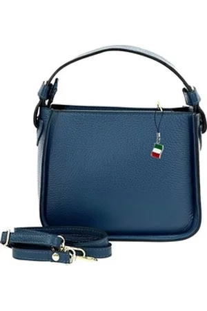 Florence Umhängetasche Umhängetasche Damen Handtasche (Umhängetasche), Damen Leder Umhängetasche, türkis ca. 21cm blau