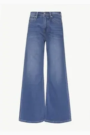 QS by s.Oliver 5-Pocket-Jeans Jeans Suri / Regular Fit / Mid Rise / Wide Leg blau 40/32