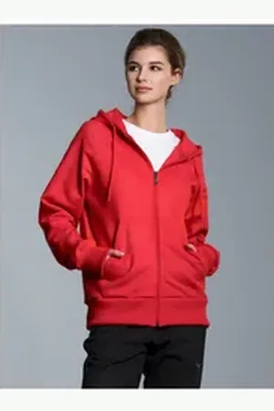 Trigema Sweatjacke Sweatjacke mit Kapuze (1-tlg) rot 4XL