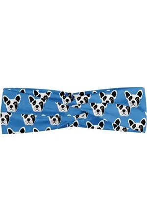 Abakuhaus Stirnband Elastisch und Angenehme alltags accessories Bulldogge Hipster Lustige Welpen blau|schwarz