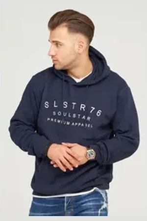 Soul Star Kapuzensweatshirt NIZZA im schlichten Basic-Look blau XL