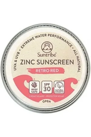 Suntribe Sonnenschutzcreme BIO Mineralisch Zinksonnencreme Gesicht & Sport LSF 30 Farbe Weiß, 1 Aluminiumdose 15 g, 100% Natur