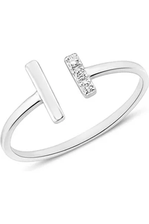Canon Unique Diamantring Damenring von Unique aus 14K Weißgold mit Diamanten (Größe: 50mm) silberfarben 50