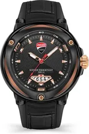 DUCATI Mechanische Uhr PARTENZA Herrenarmbanduhr schwarz